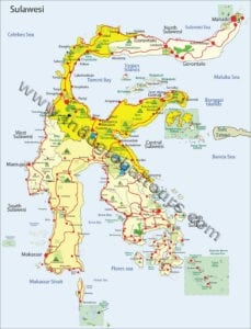 Map of Sulawesi Tour