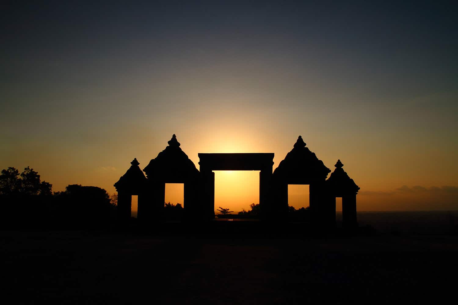 Sunset at Ratu Boko Temple